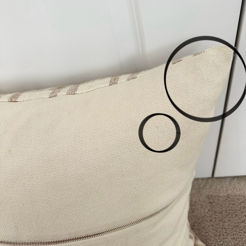 Studio McGee Threshold Cream & Tan Plaid Oversized Throw Pillow - Picture 9 of 16